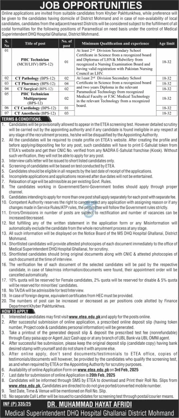 Mohmand Hospital jobs