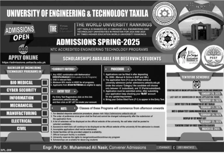 University of engineering and technology taxila