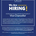 Vice Chancellor of CECOS University