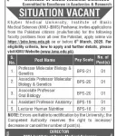 Faculty Positions at Khyber Medical University