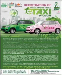 Registration for Taxi Progr6