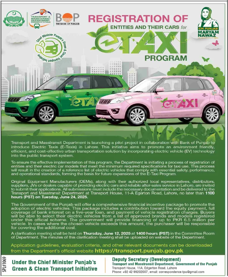 Registration for Taxi Progr6