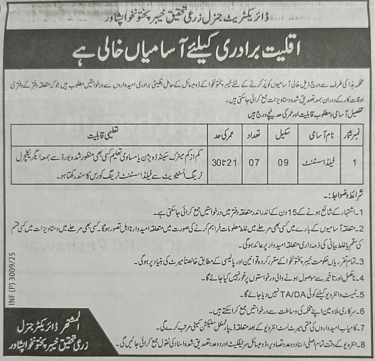 Minority Quota Vacancies