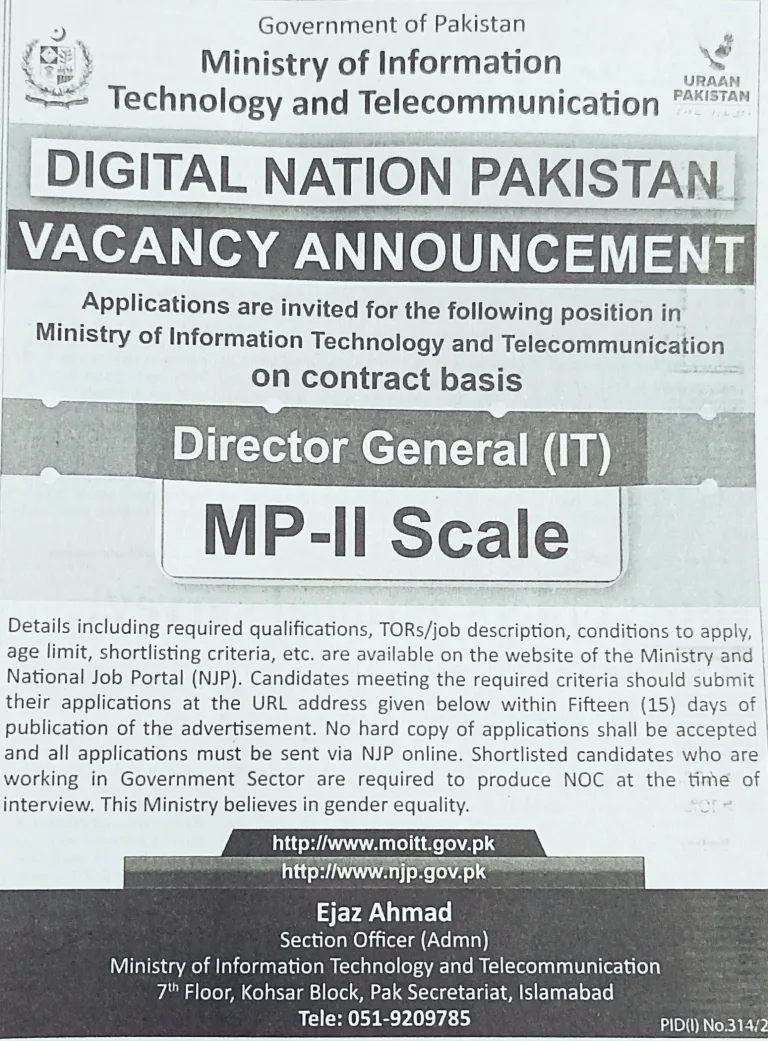 Director General (IT)