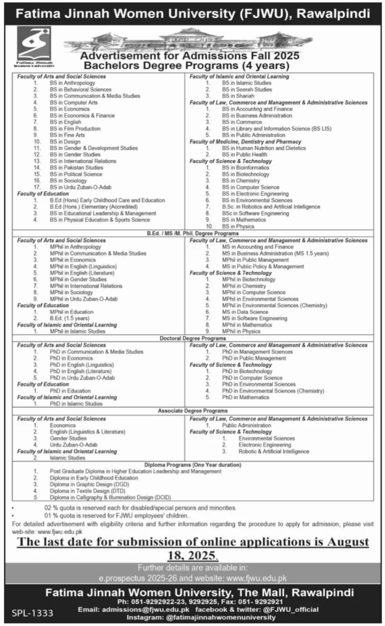 Fatima Jinnah Women University