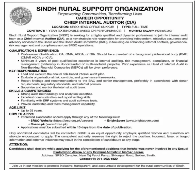 Sindh Rural Support Organization (SRSO)