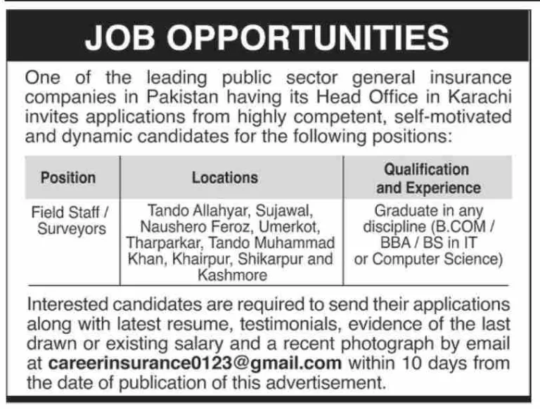 Pakistan Public Sector General Insurance