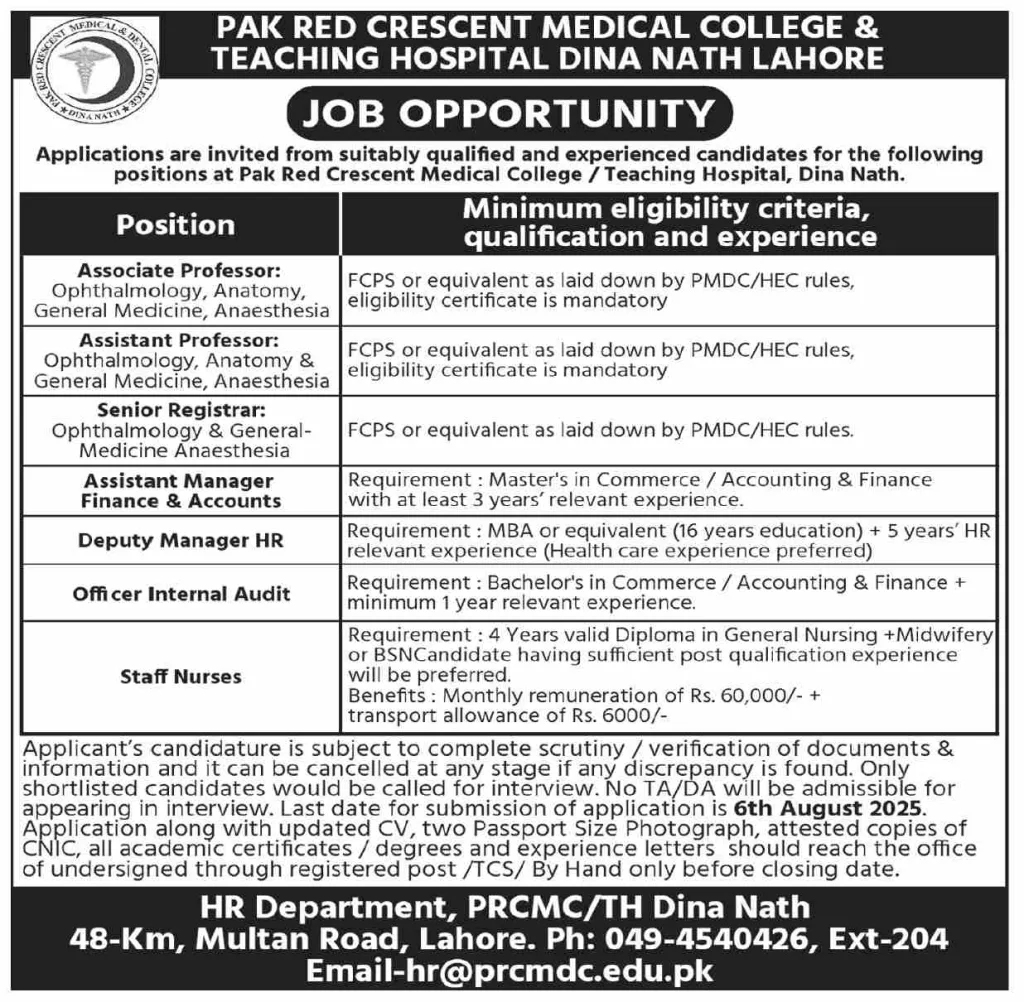 Pak Red Crescent Medical College & Teaching Hospital
