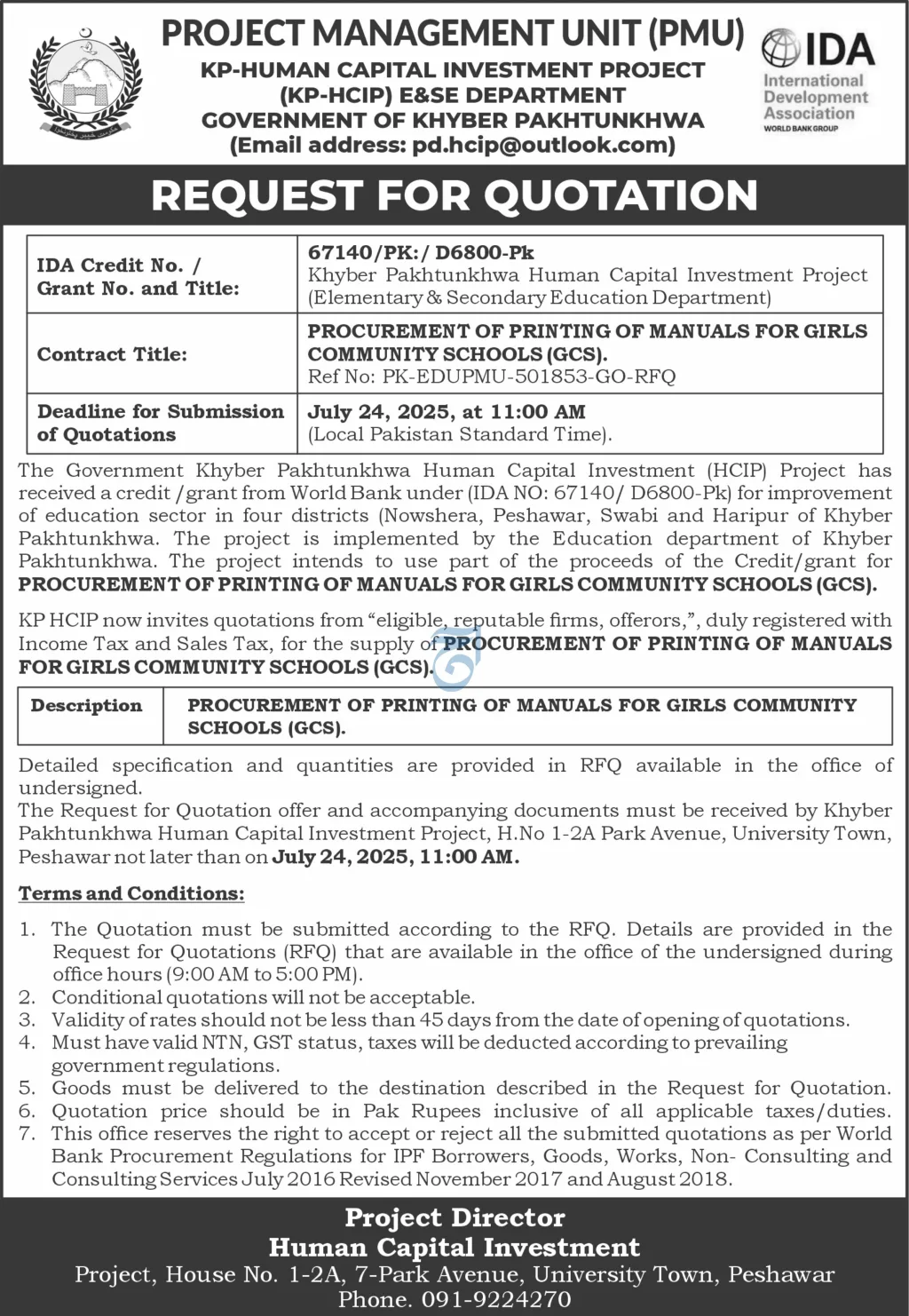 KP Human Capital Investment Project