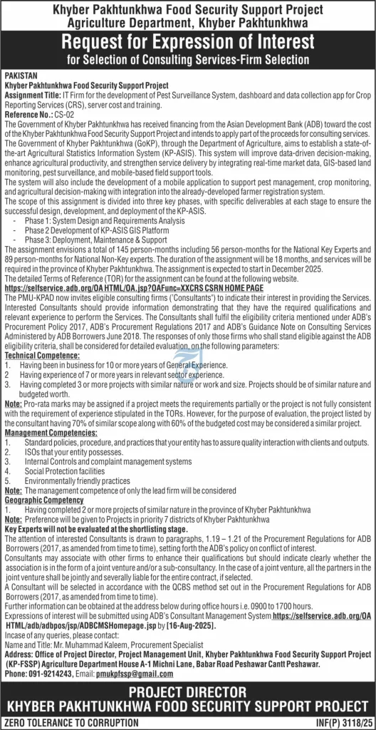 Khyber Pakhtunkhwa Food Security Support Project