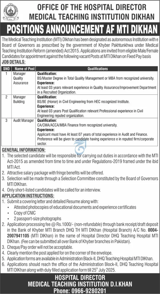 Management Positions