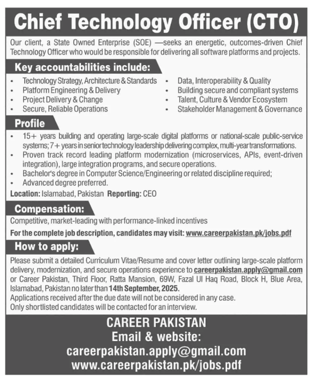 Chief Technology Officer