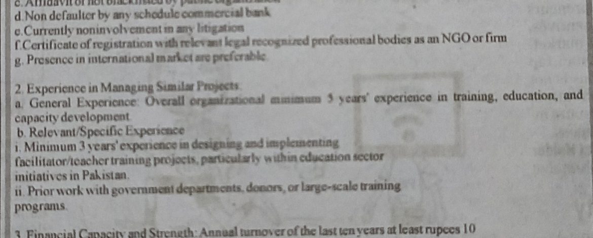 Expressions of Interest