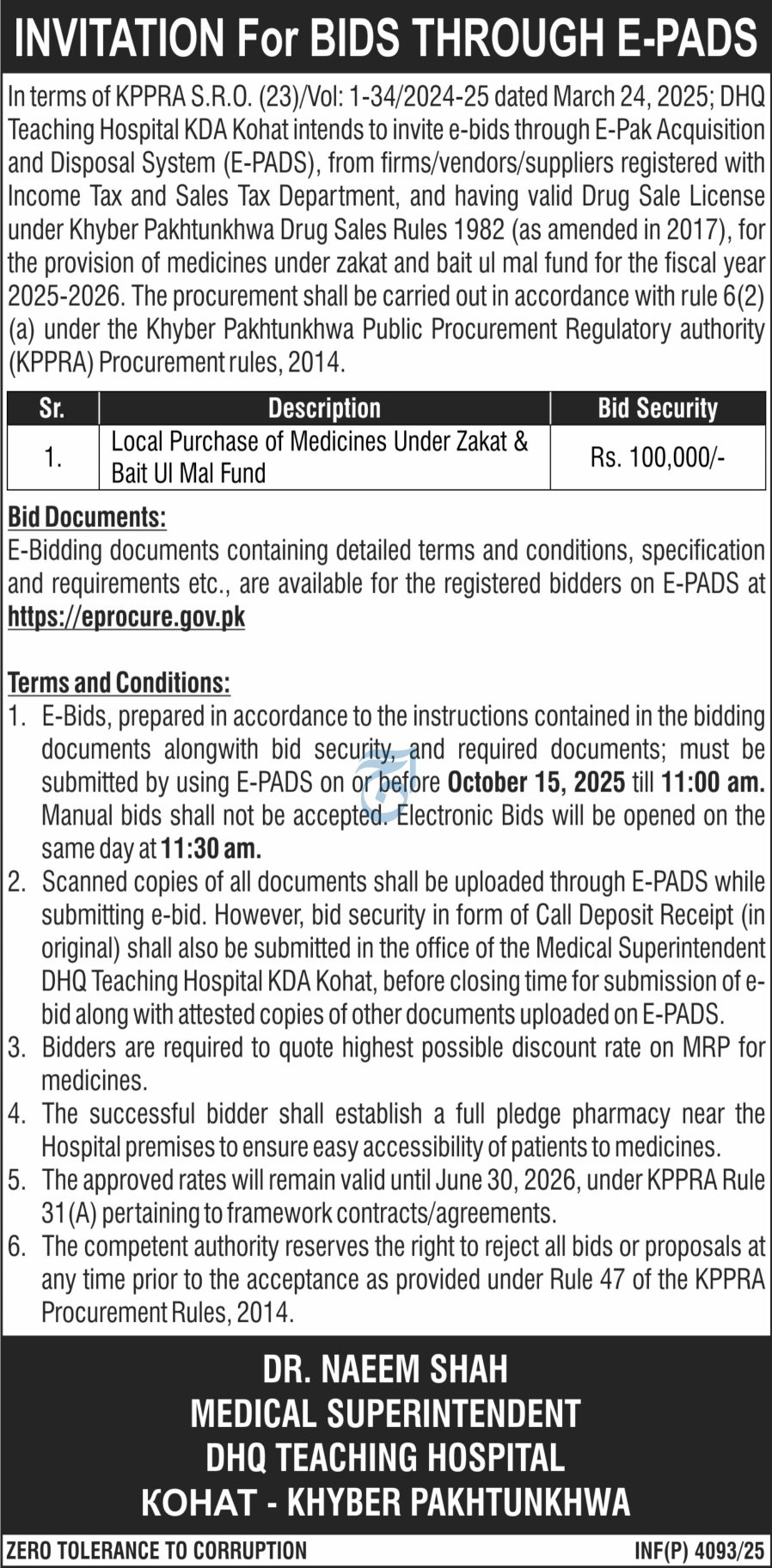 DHQ Teaching Hospital Kohat