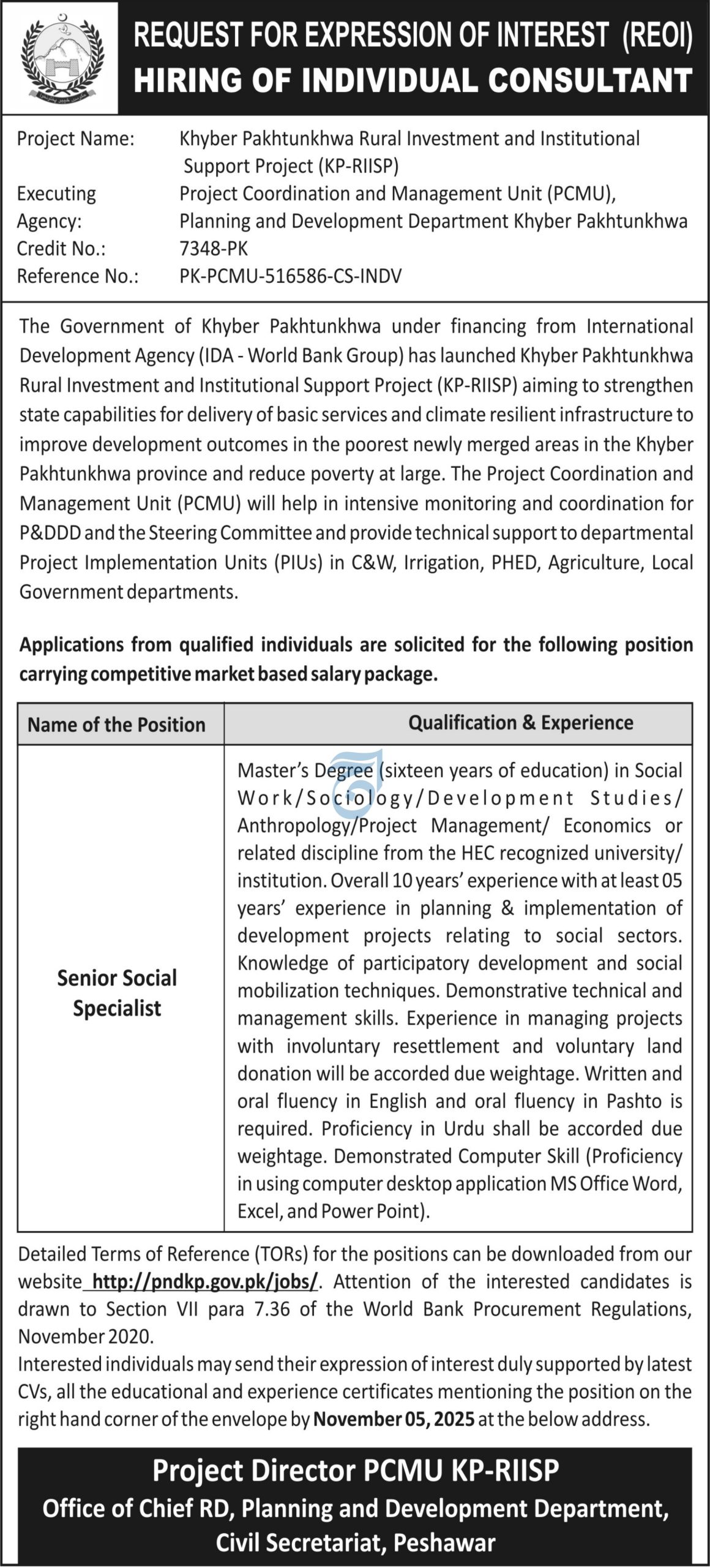Senior Social Specialist