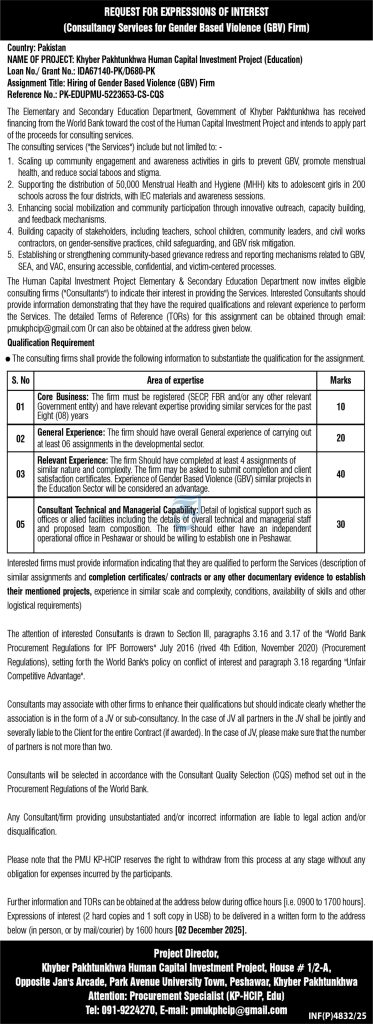 Gender-Based Violence (GBV) Education and Sensitization Program