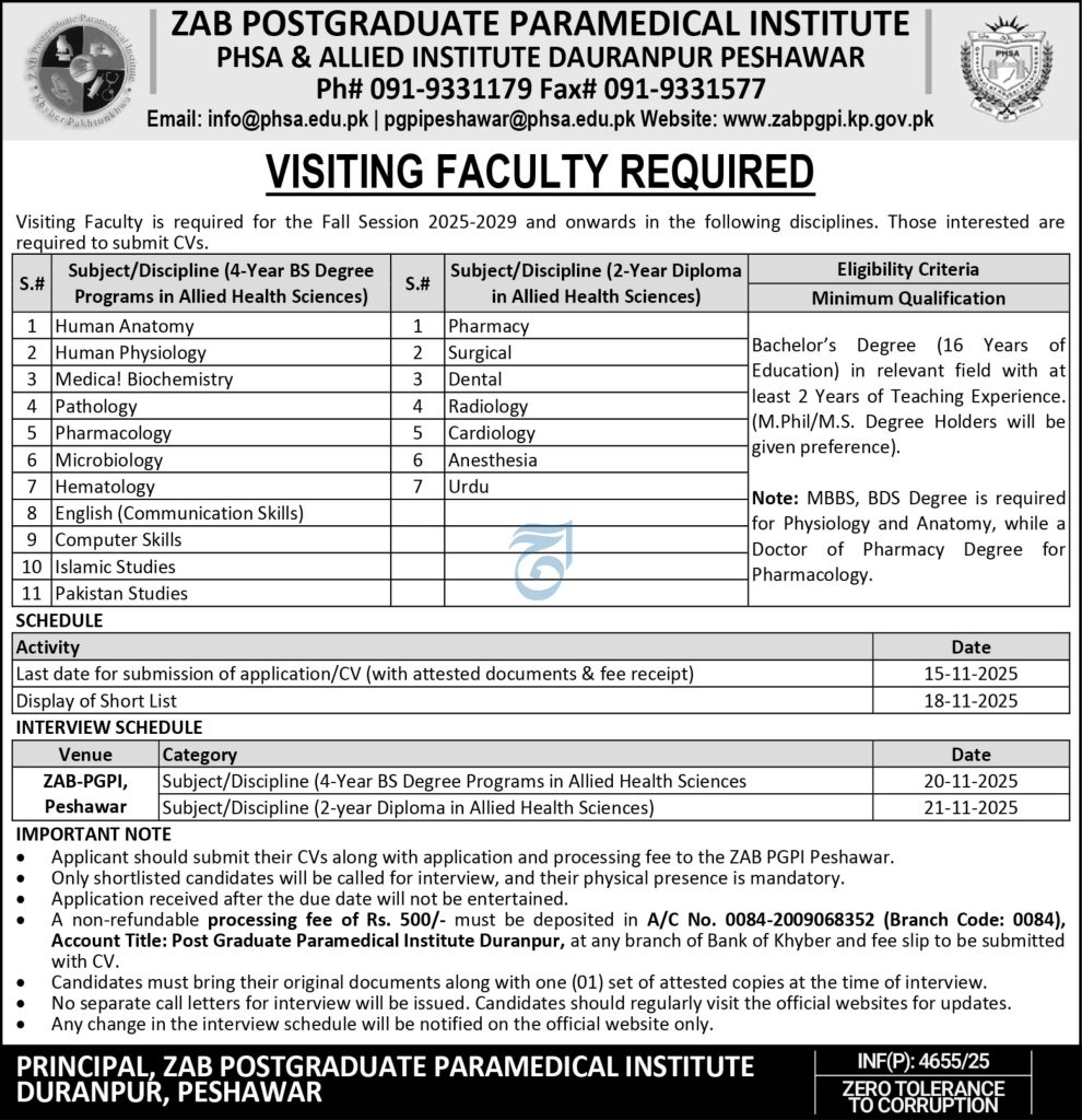 ZAB PGPI Visiting Faculty 2025