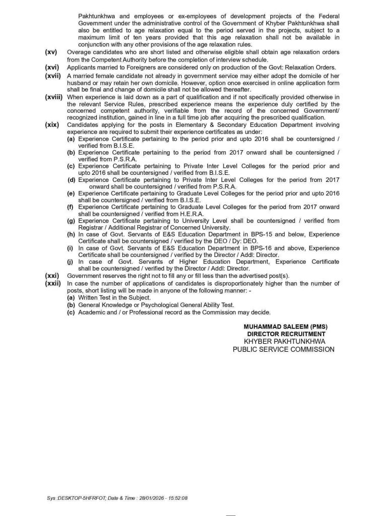 Khyber Pakhtunkhwa Public Service Commission