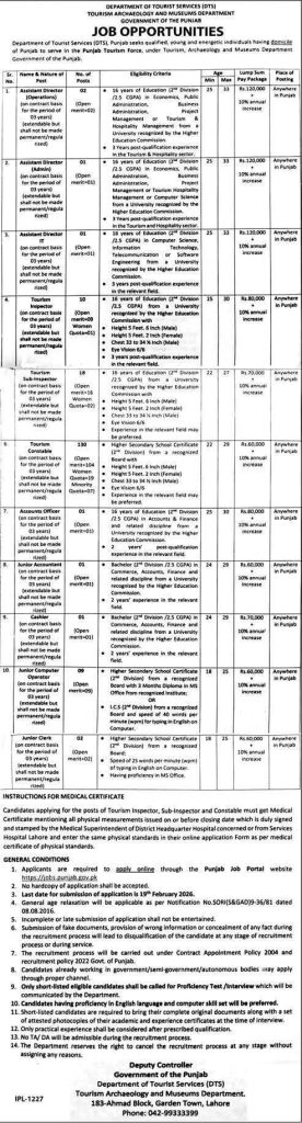 Department of Tourist Services, Punjab