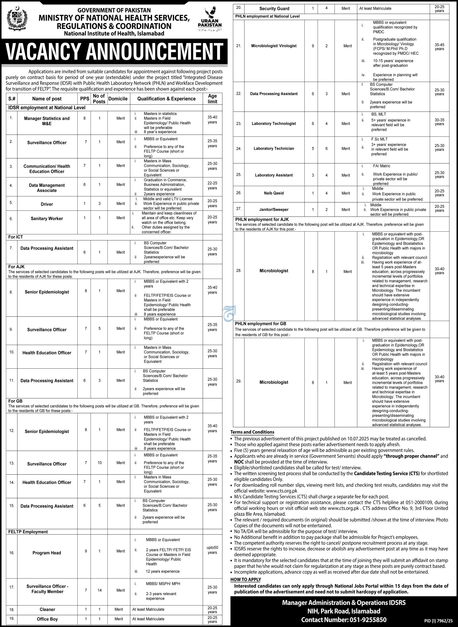 Ministry of National Health Services Regulation & Coordination