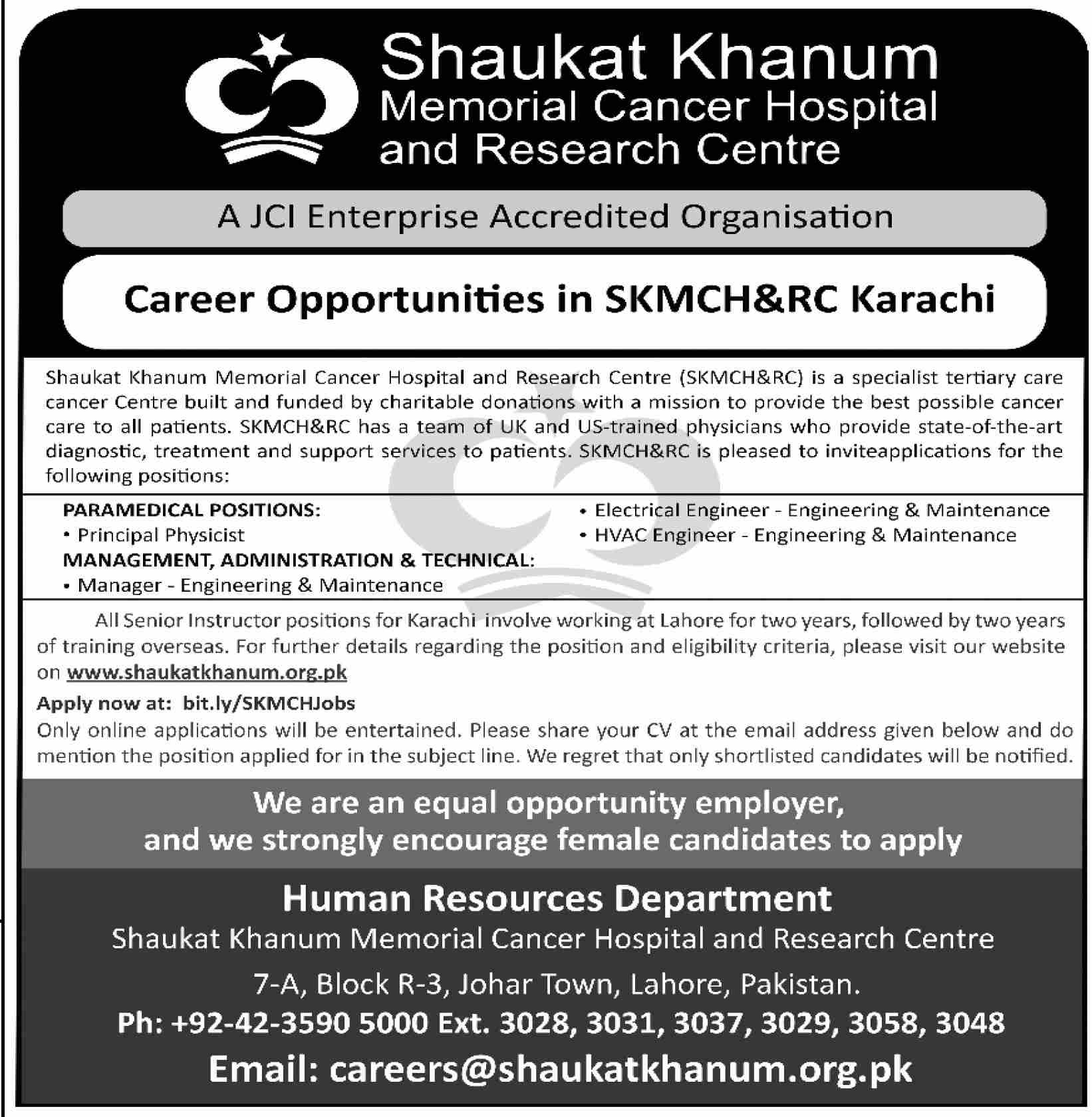 Shaukat Khanum Memorial Cancer Hospital Karachi