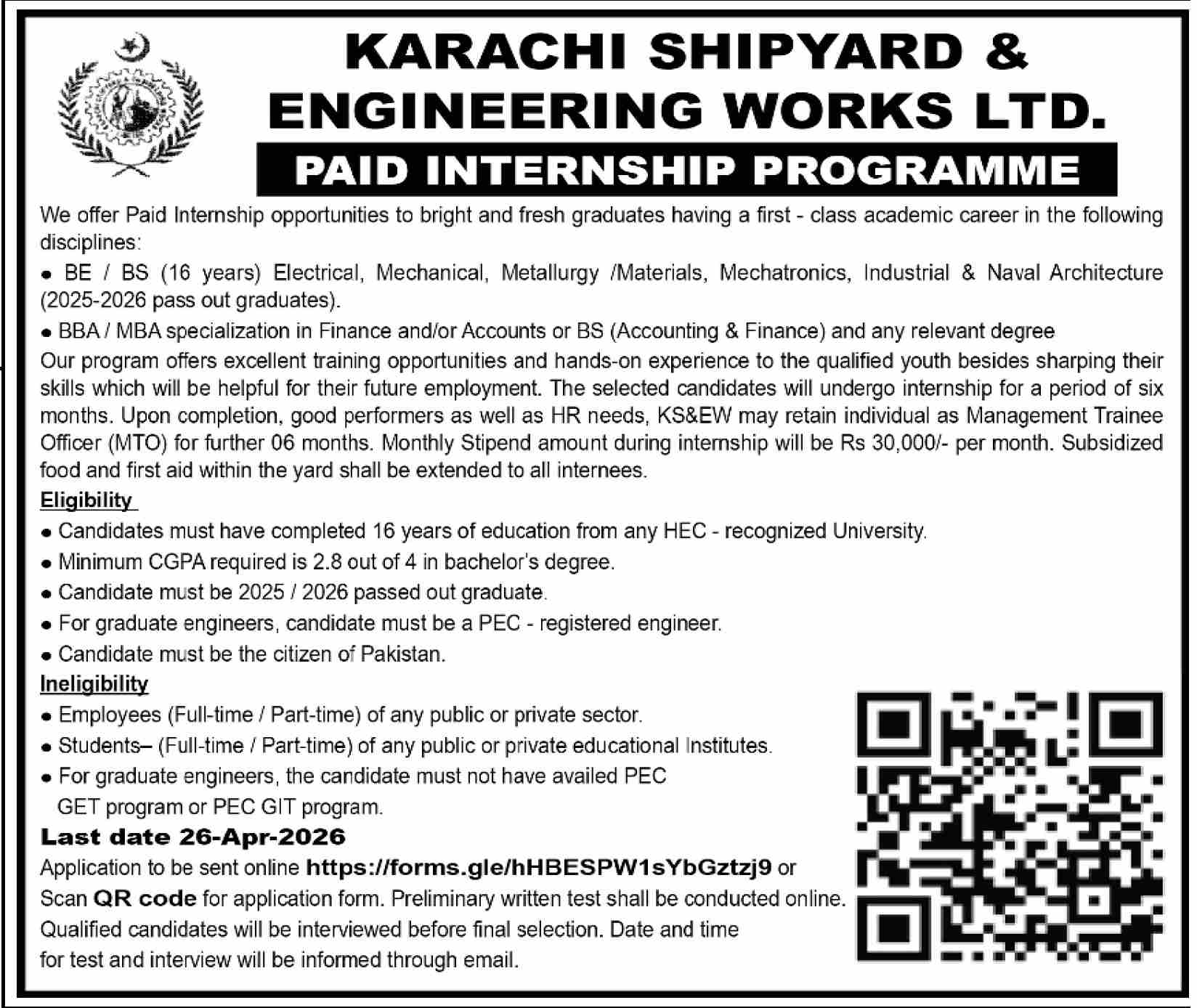 Karachi Shipyard & Engineering Works Ltd. 