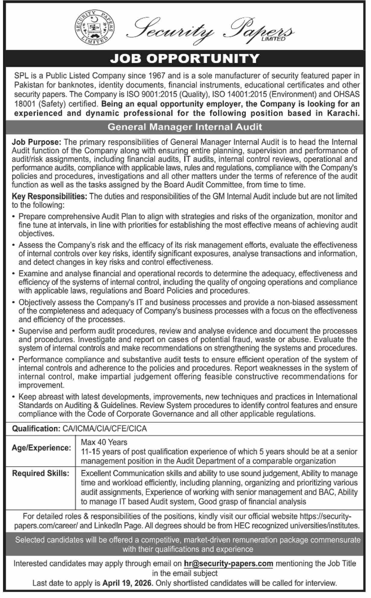 Security Papers Limited