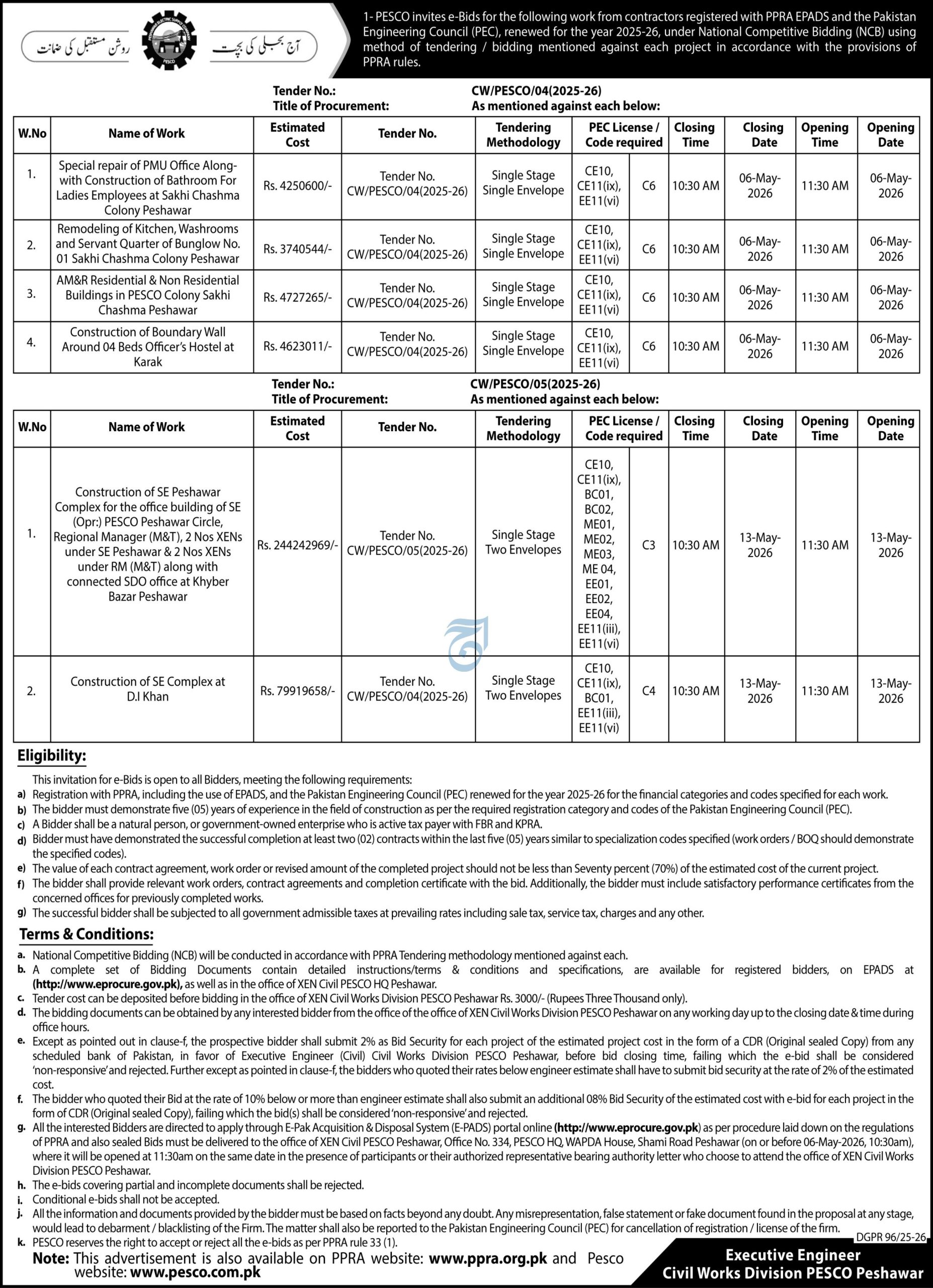 PESCO (Peshawar Electric Supply Company)