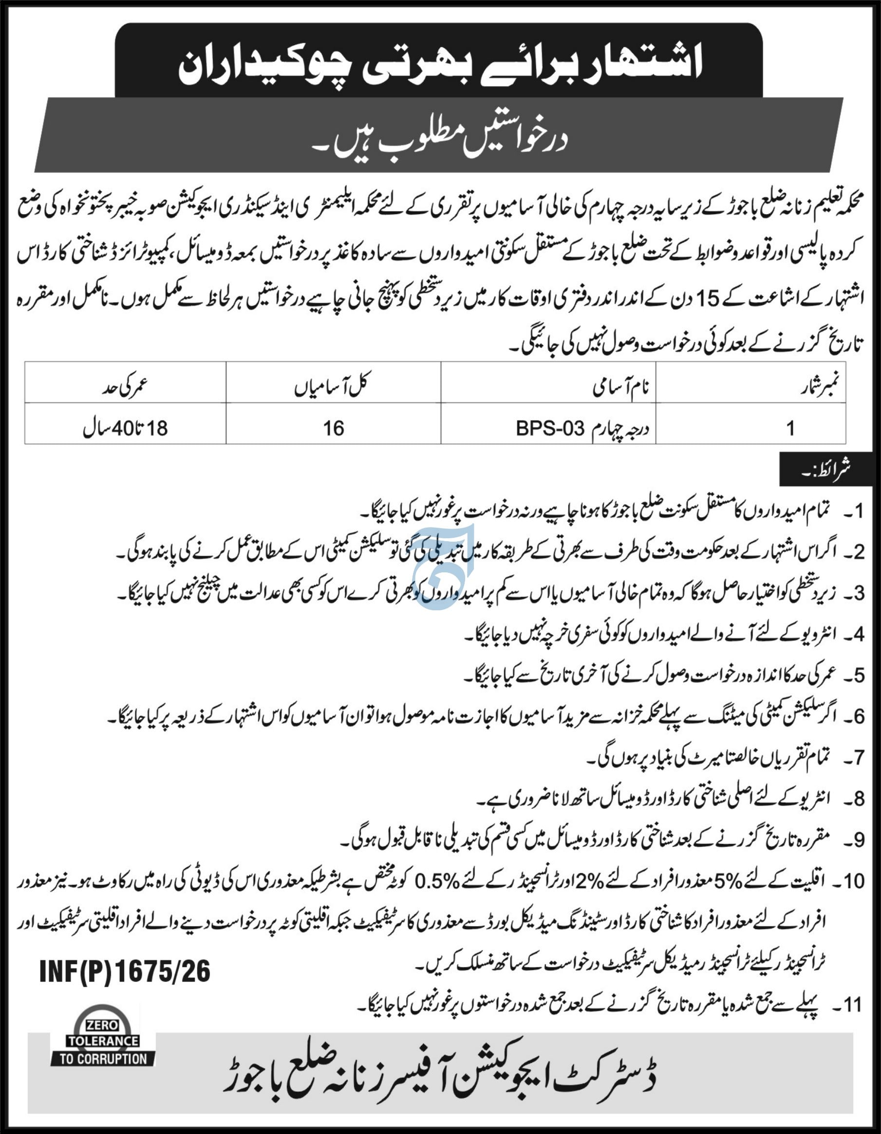 Chowkidars (Class-IV) 