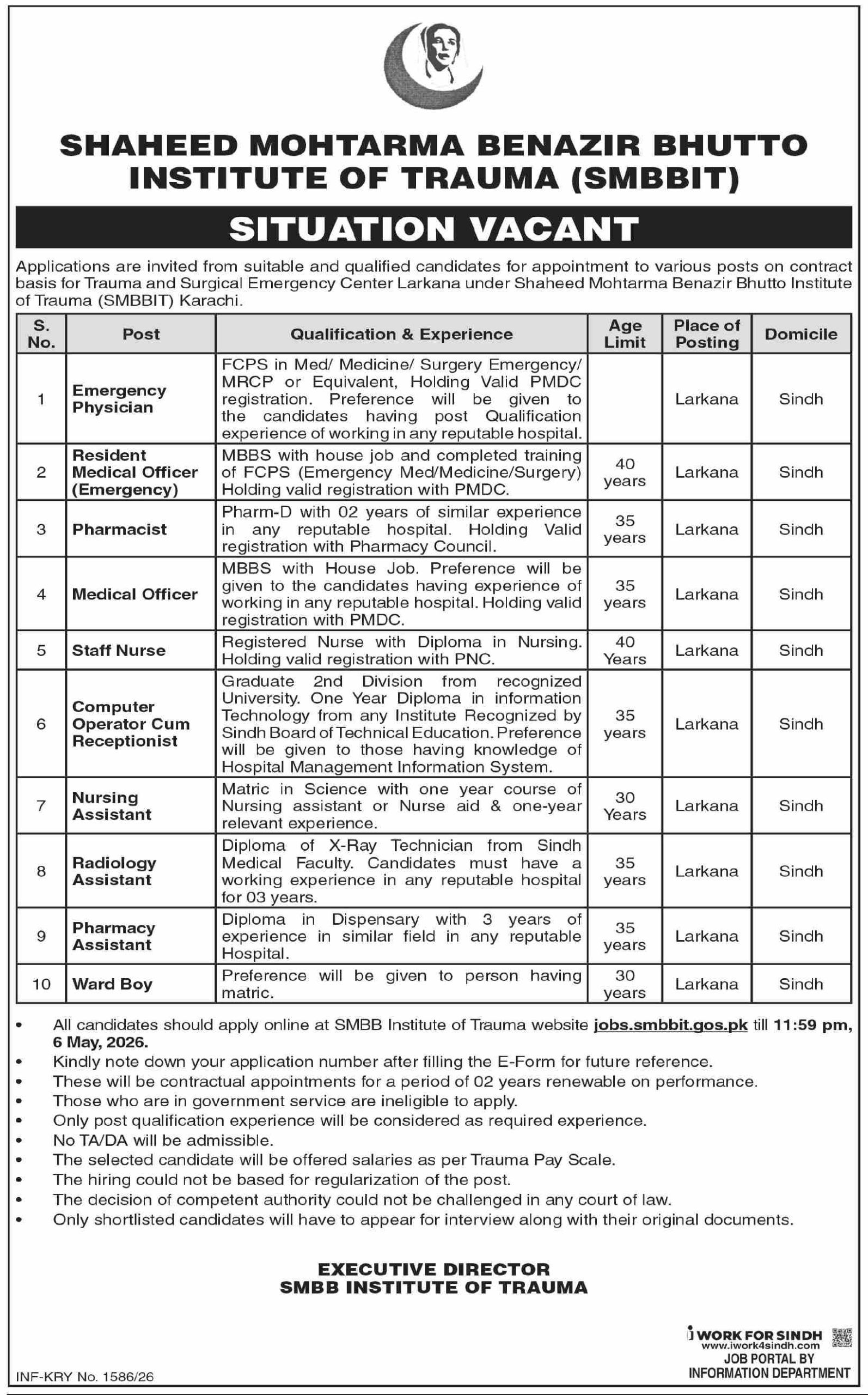 Shaheed Mohterma Benazir Bhutto Institute of Truama