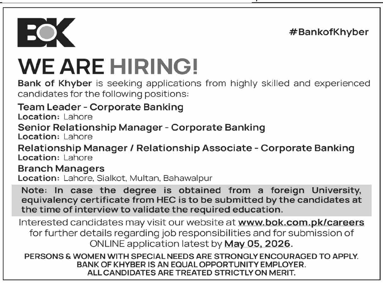 Bank of Khyber (BoK)