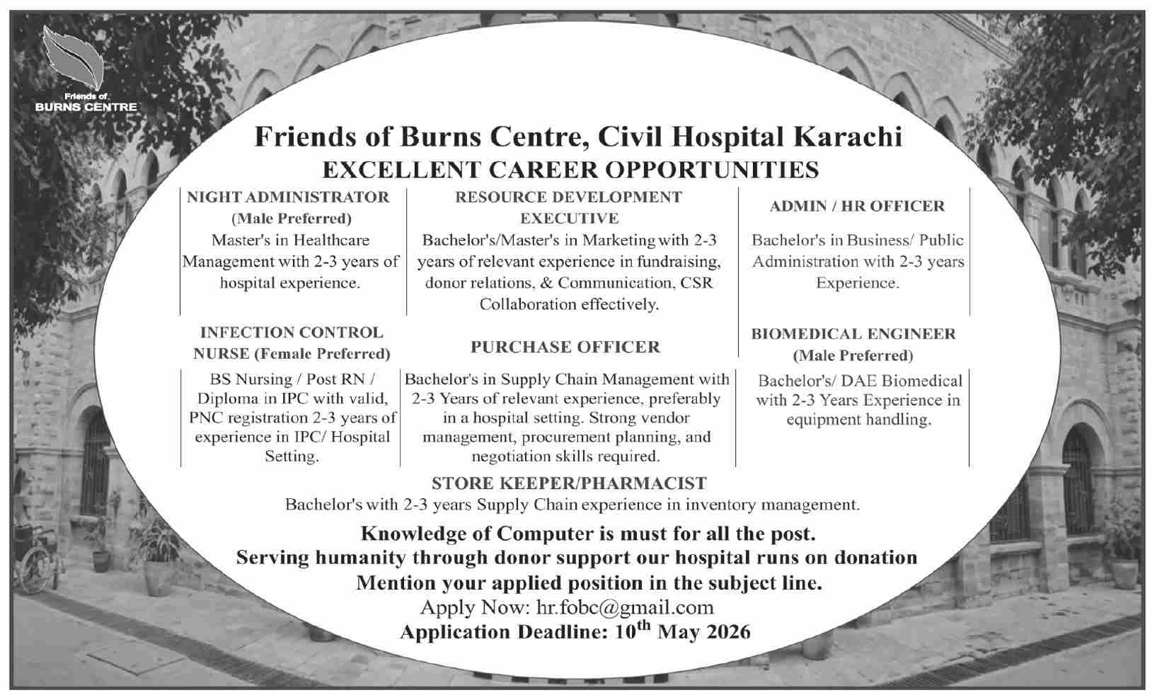 Friends of Burns Centre, Civil Hospital 