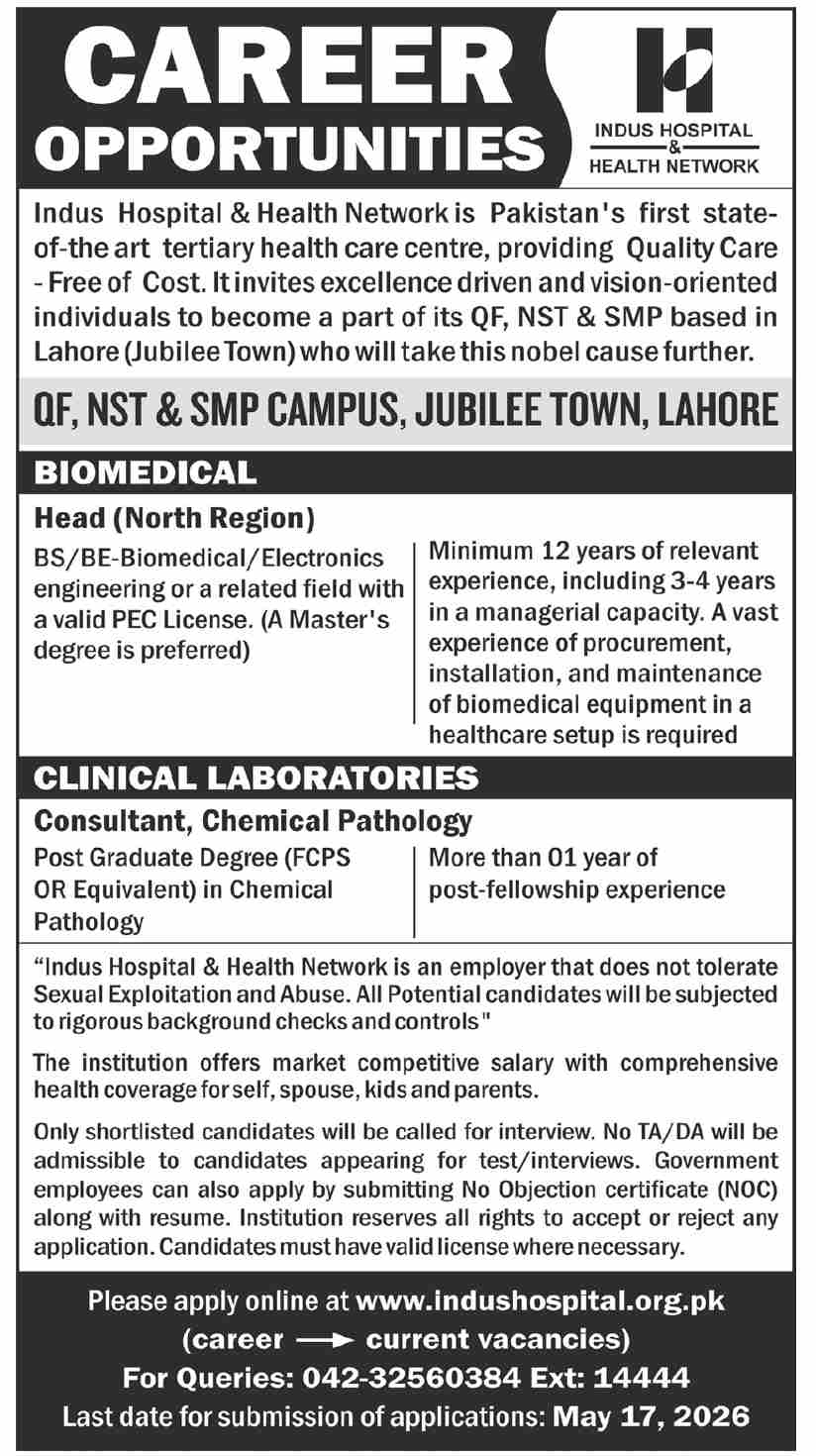 Indus Hospital & Health Network, Lahore