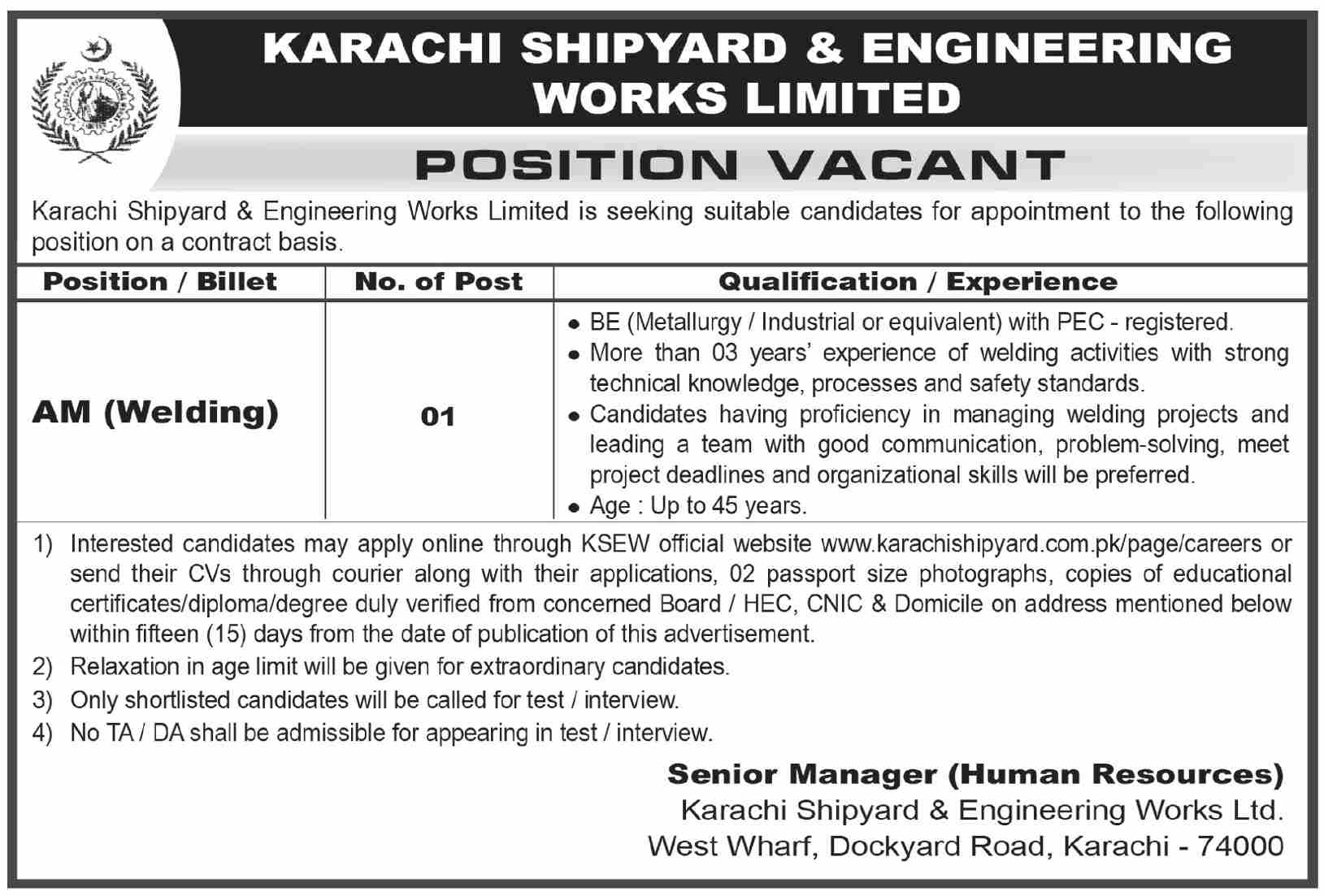 Karachi Shipyard & Engineering Works Limited (KSEW)