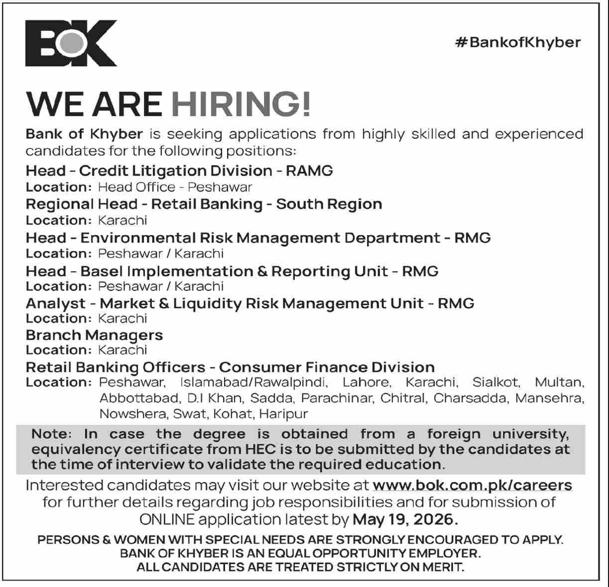 Bank of Khyber (BOK)