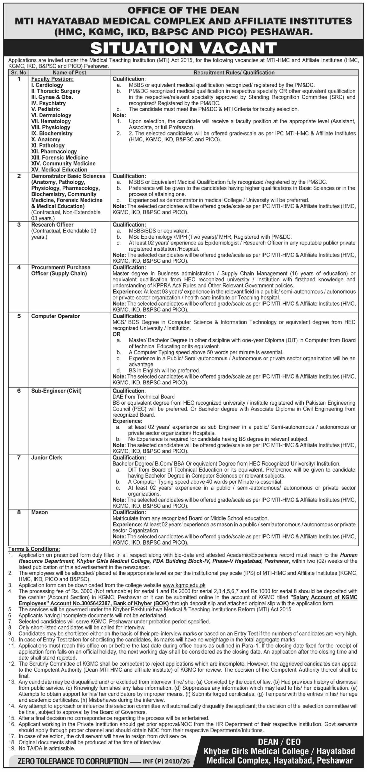 Hayatabad Medical Complex and Affiliate Institutes