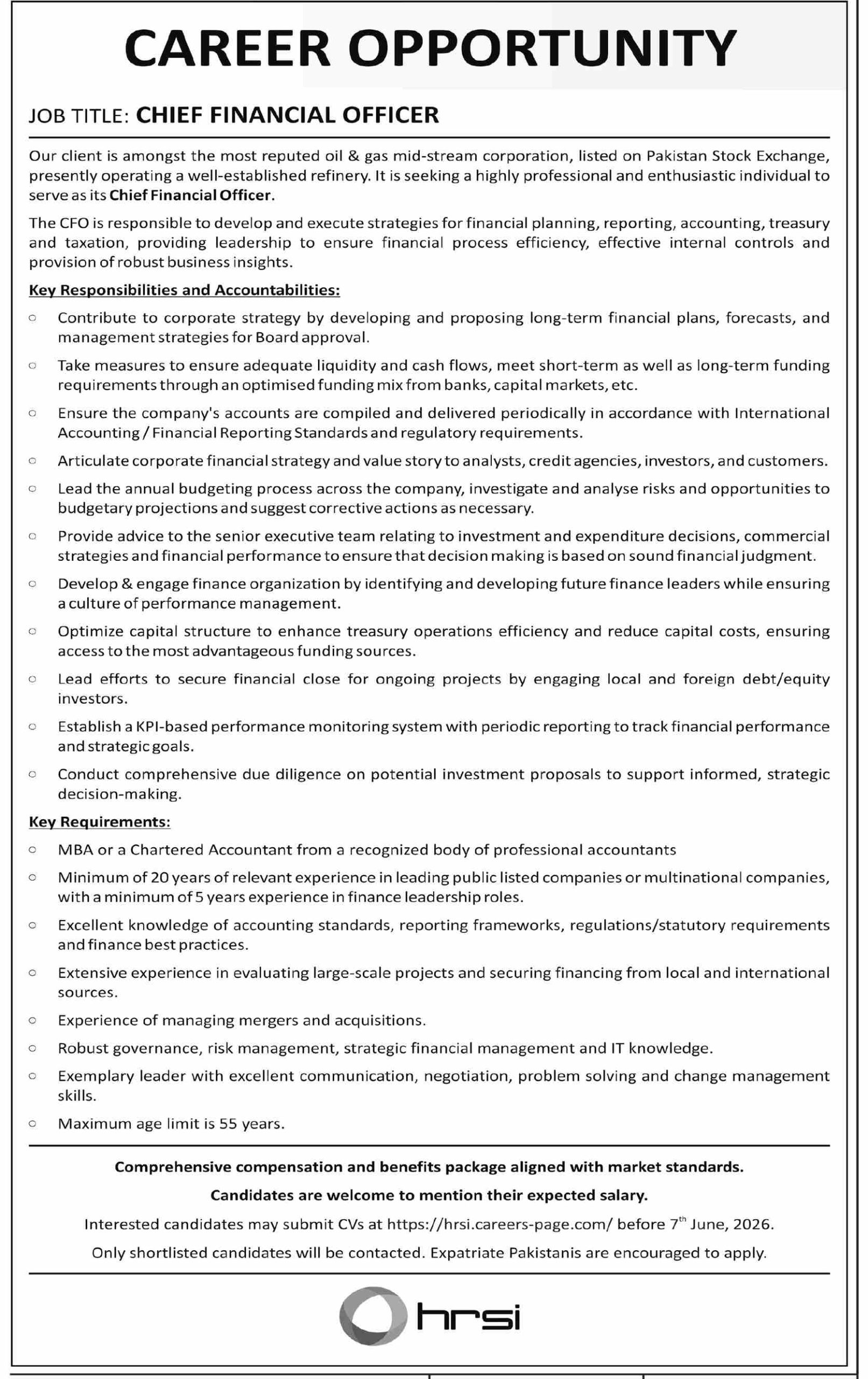 Chief Financial Officer (CFO)