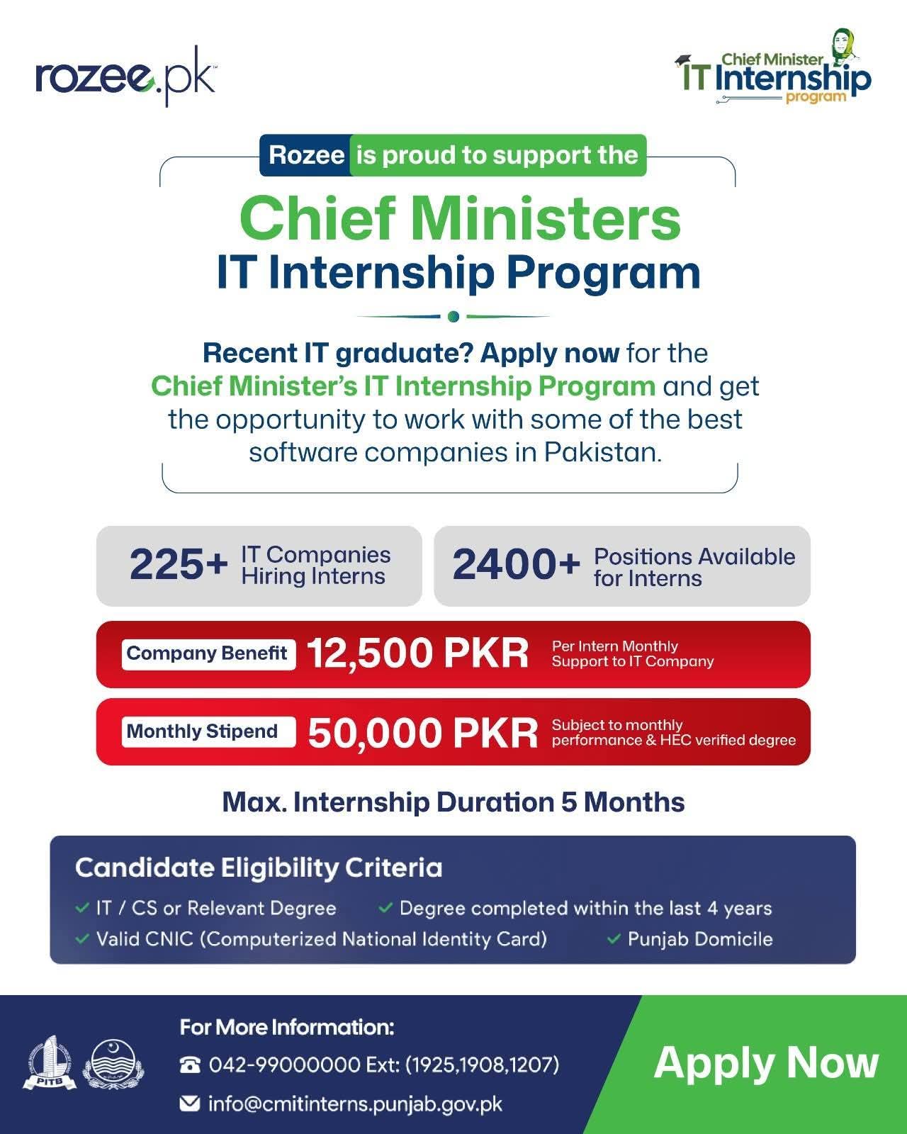 Chief Minister’s IT Internship Program