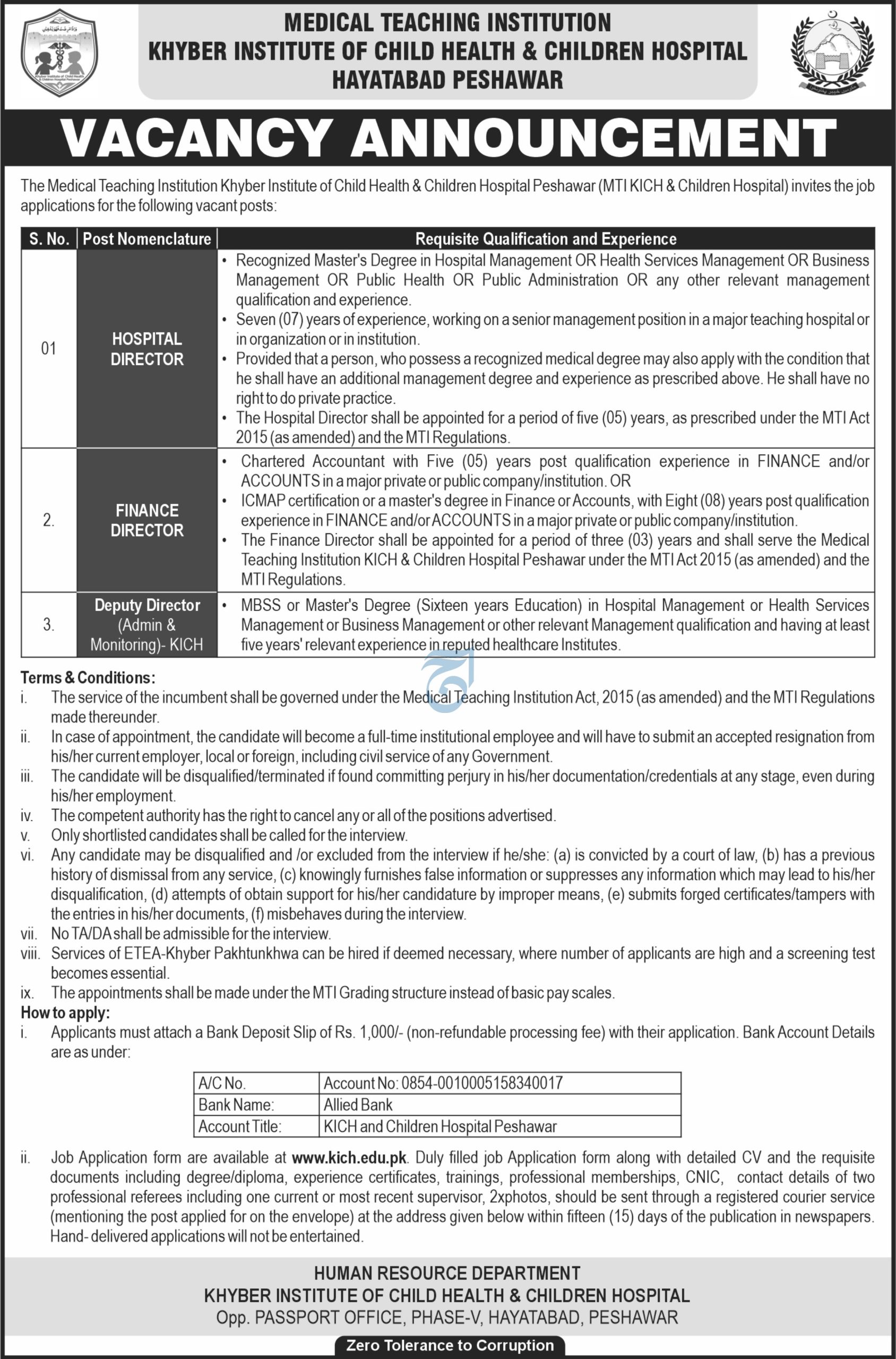 Khyber Institute of Child Health & Children Hospital