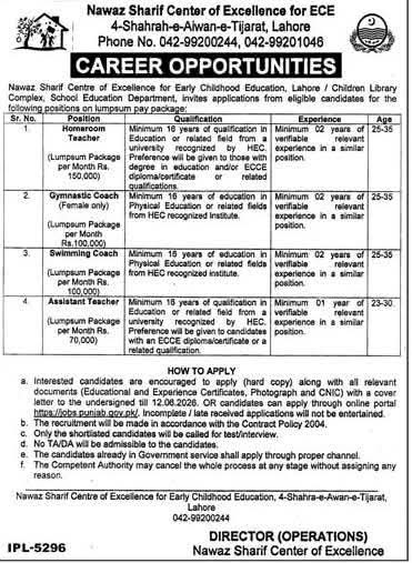 Nawaz Sharif Center of Excellence for ECE, Lahore