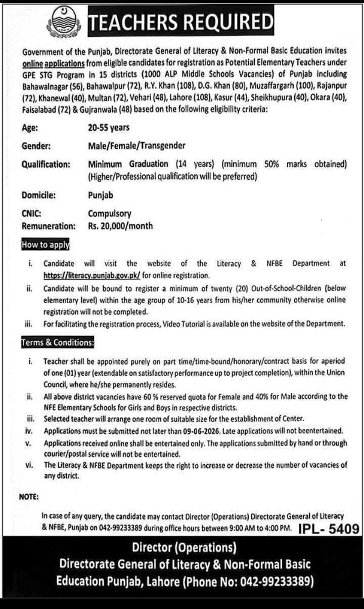 Punjab Literacy & NFBE Department