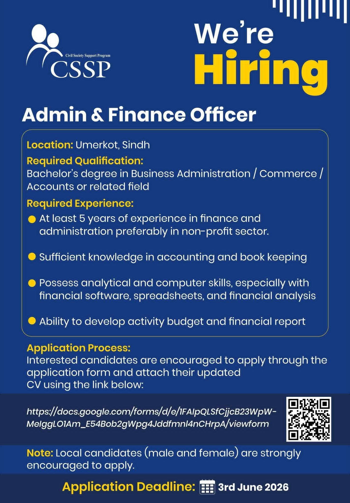 Admin and Finance Officer