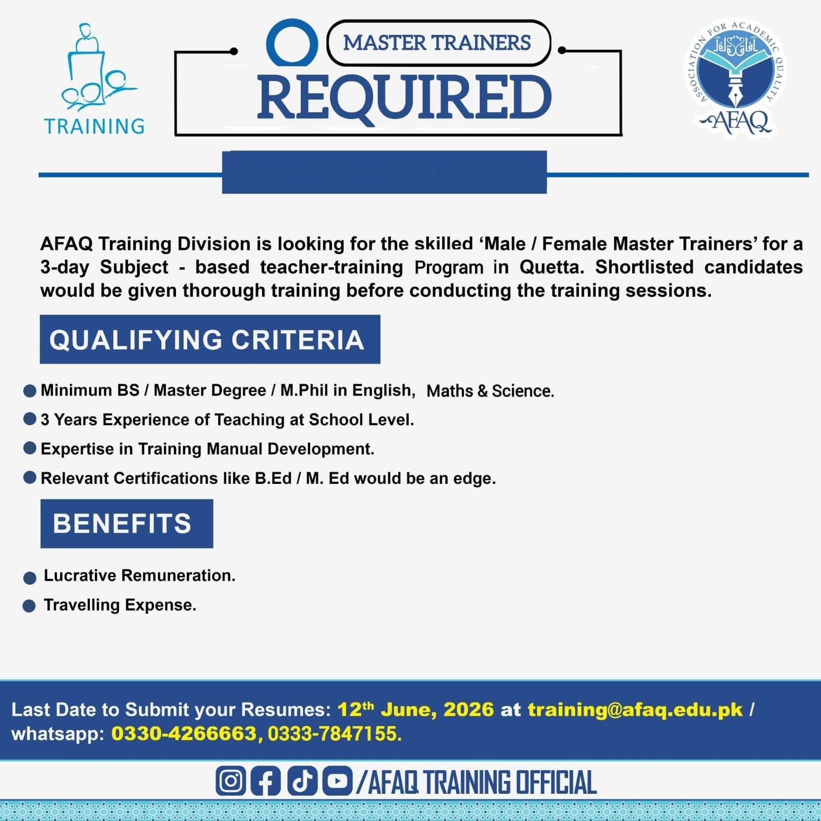 AFAQ Teacher-Training Program
