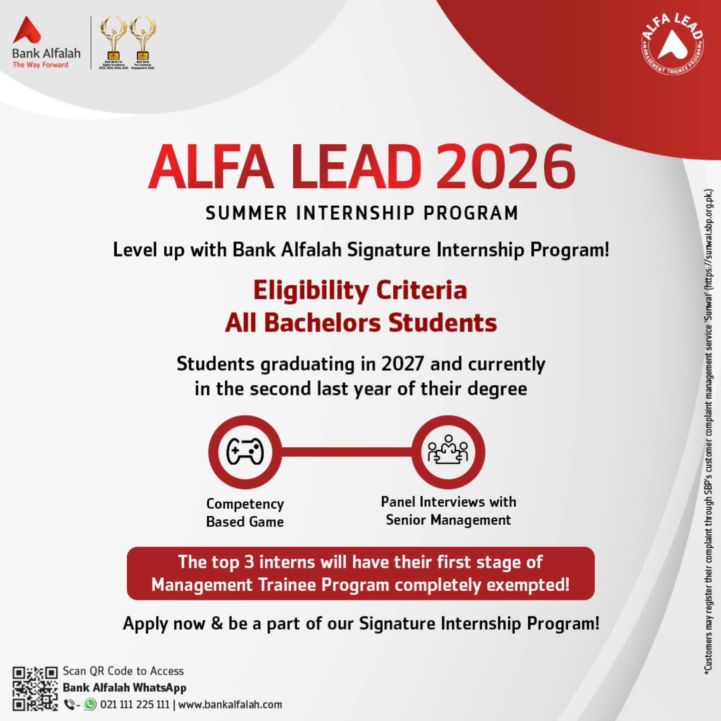 Bank Alfalah Internships 2026