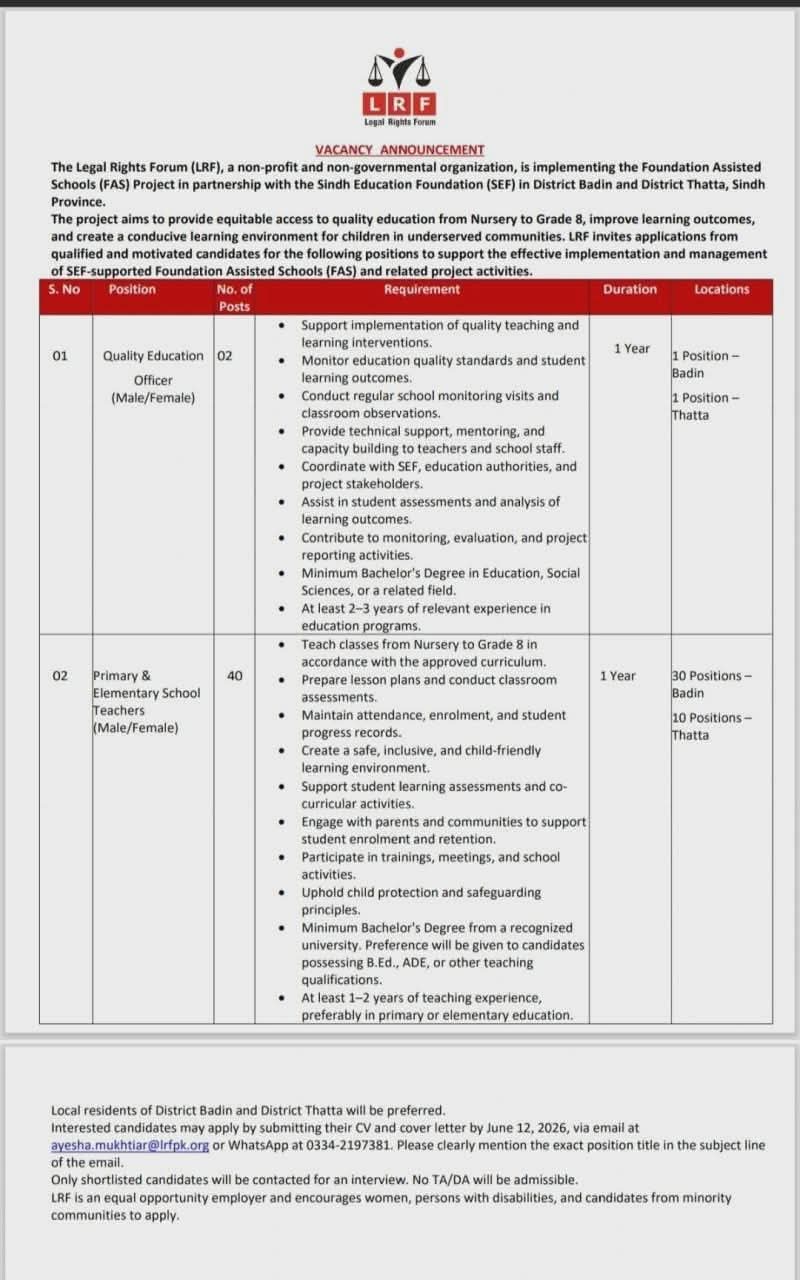 Legal Rights Forum Jobs 2026
