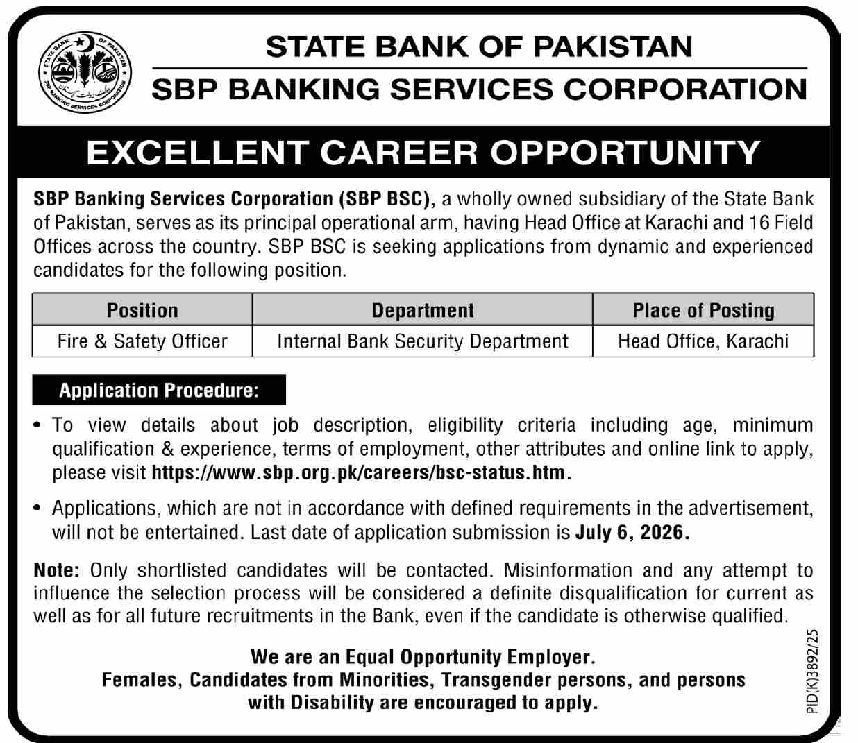 SBP Banking Services Corporation Jobs 2026