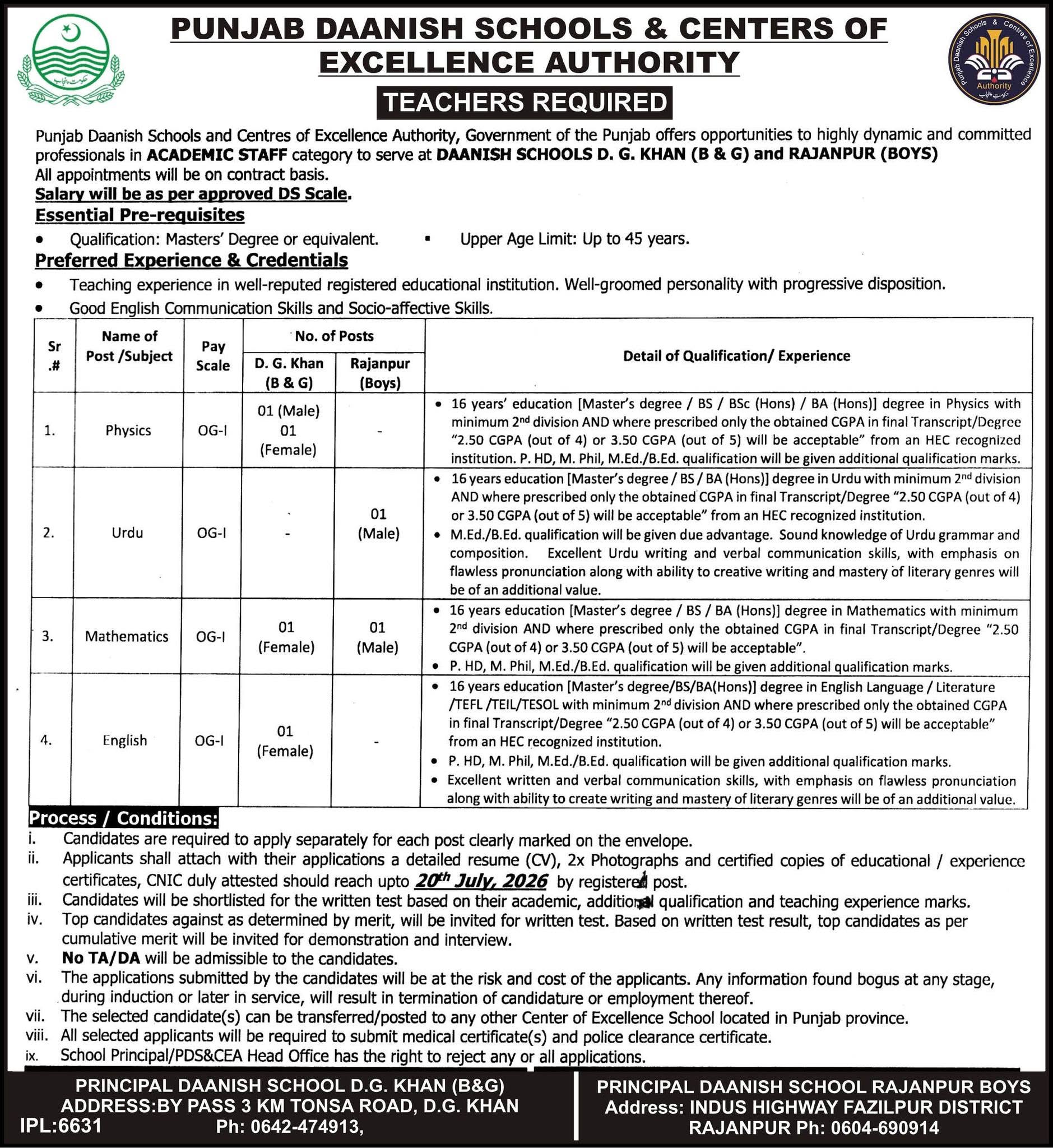 Punjab Daanish Schools and Centers of Excellence Authority