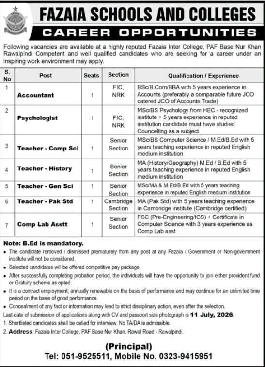 Pakistan Air Force Schools
