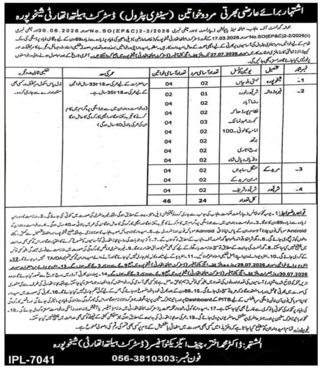 District Health Authority DHA Sheikhupura