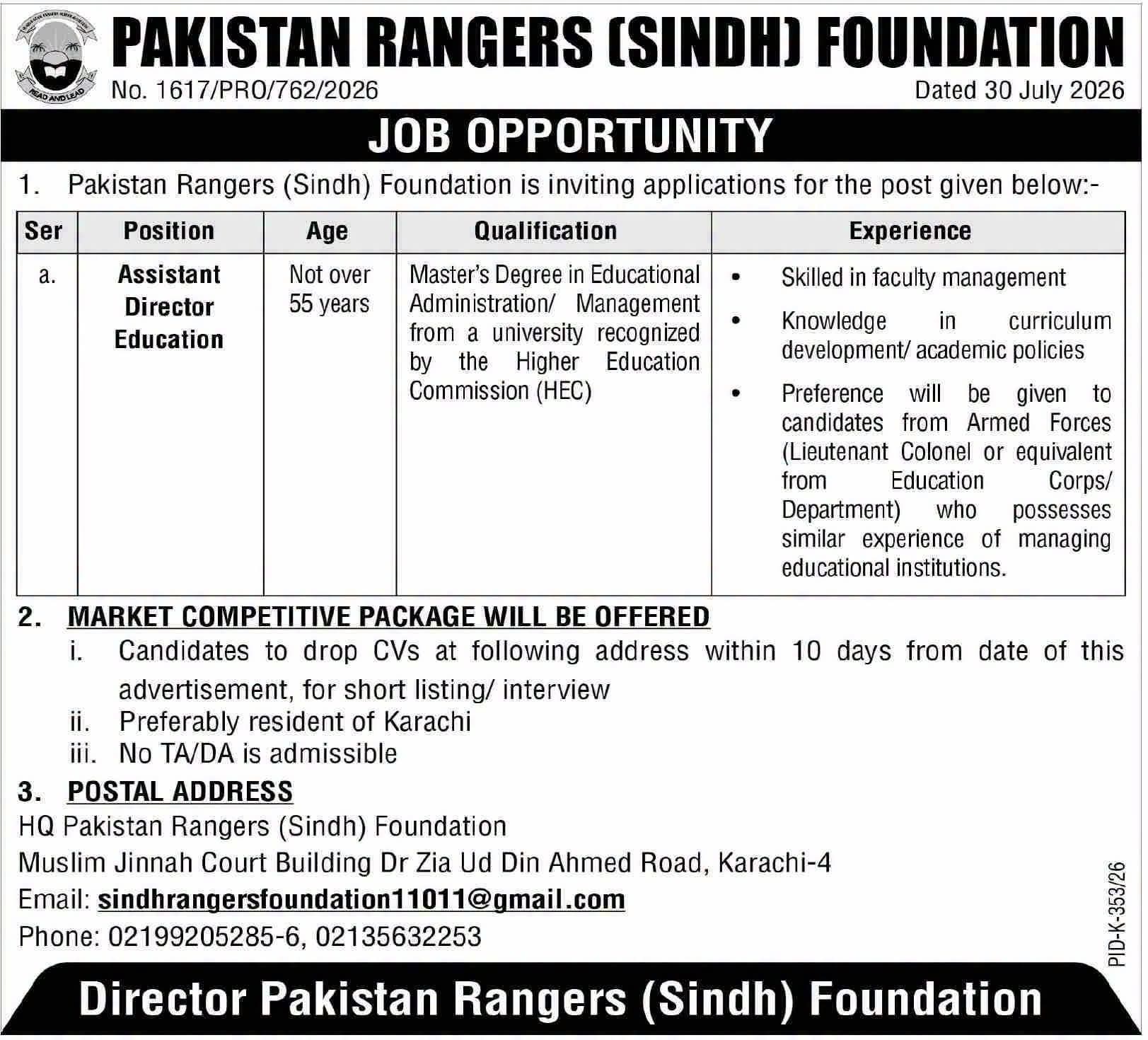 Pakistan Rangers Sindh Foundation